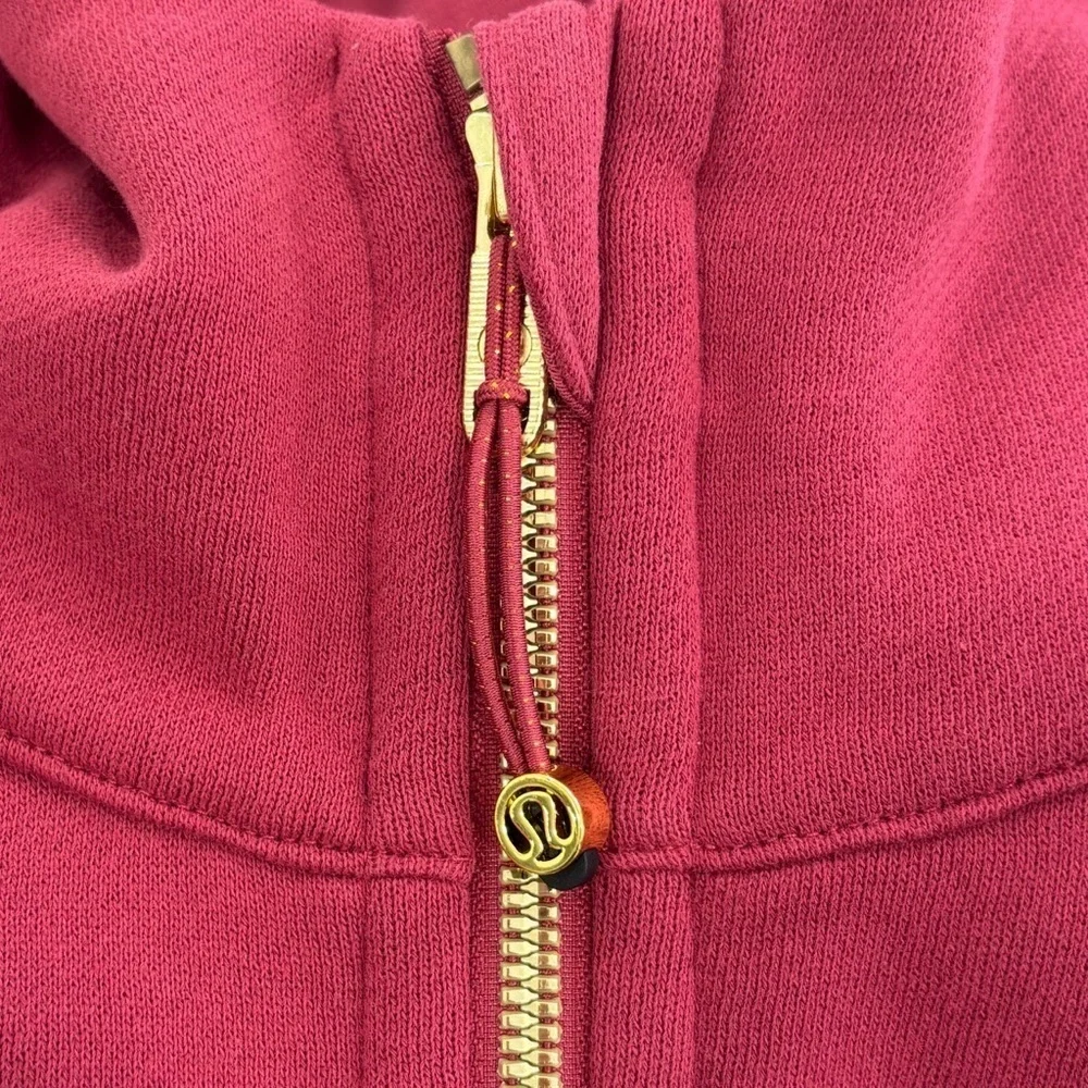 NWT Lululemon Scuba Oversized Half Zip Hoodie Size XS/S In Magenta Smoke/Gold